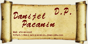 Danijel Pačanin vizit kartica